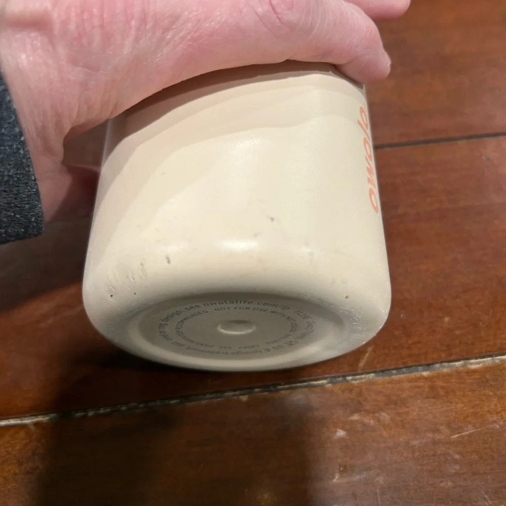 Cream Water Bottle with Pastel Accents - Picture 3 of 9